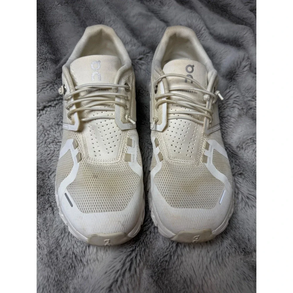 On Cloud 5 Undyed-White Running Shoes Womens 8.5 Sneakers 59.98902